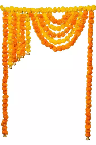 One marigold flower full door decoration item toran for home, main door