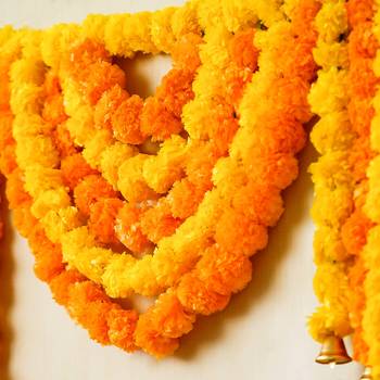 One marigold flower full door decoration item toran for home, main door 4