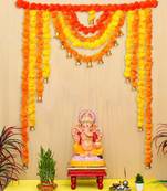 One orange, mango, yellow marigold bandhanwar toran for main door, home decor