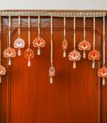One lotus with beads handmade bandarwar, toran for main door