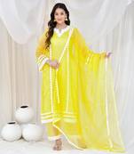 Yellow organza suit set