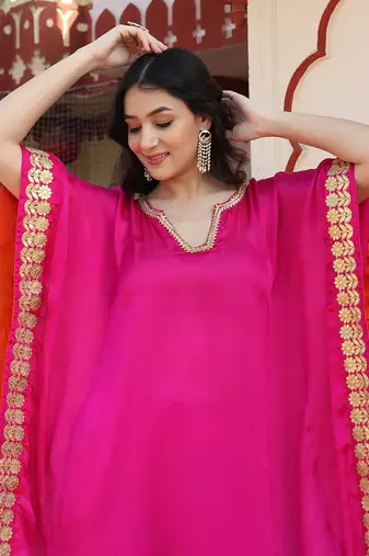 Hot pink kaftan set