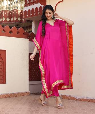 Hot pink kaftan set 4