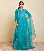 Rama uppada silk sharara set