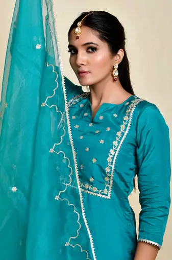 Rama uppada silk sharara set