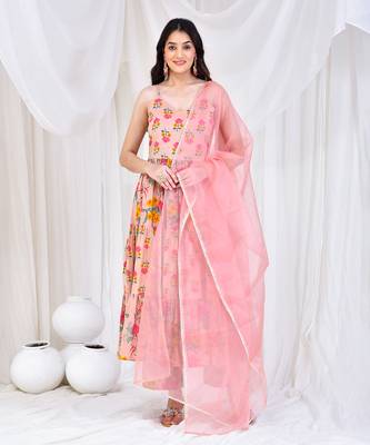 Radha cotton anarkali  set 1