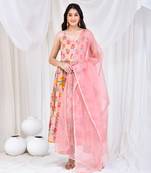 Radha cotton anarkali  set