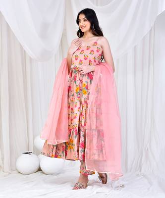 Radha cotton anarkali  set 2