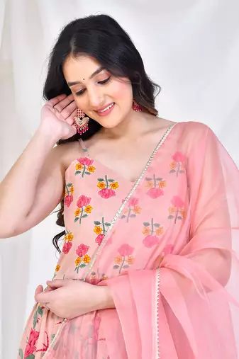 Radha cotton anarkali  set