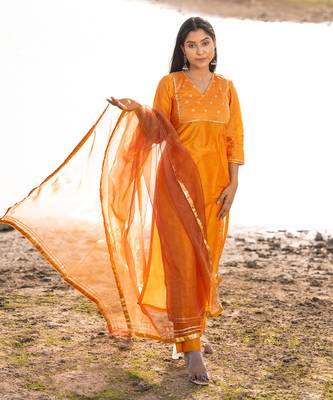 Jashn cotton silk suit set 1