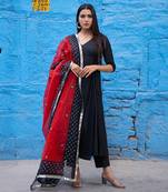 Black angrakha suit set