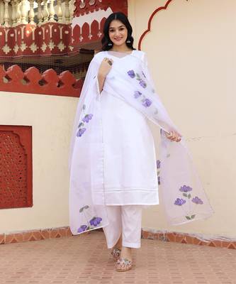 Morning glory hand painted suit set 1