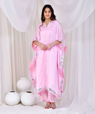 Baby pink kaftan set 1