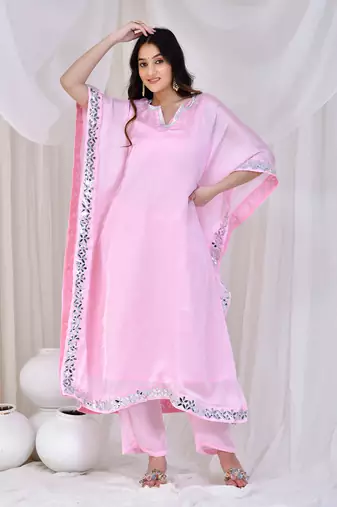Baby pink kaftan set