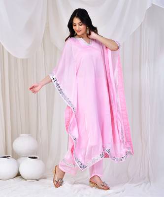 Baby pink kaftan set 3
