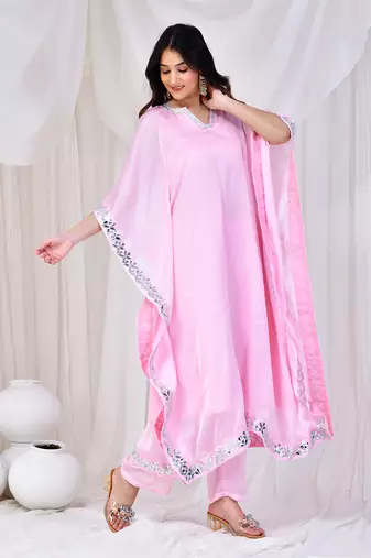 Baby pink kaftan set
