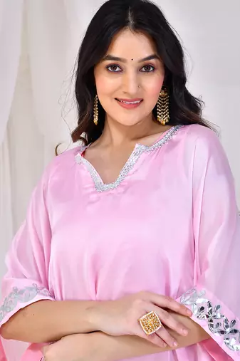 Baby pink kaftan set