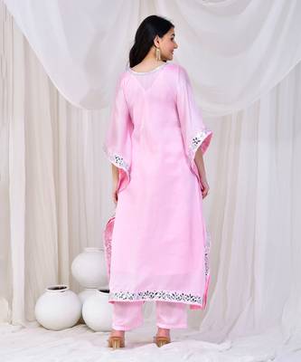 Baby pink kaftan set 5