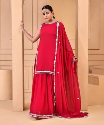 Jazzberry georgette sharara set 1