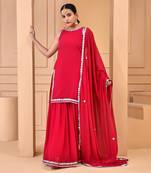 Jazzberry georgette sharara set