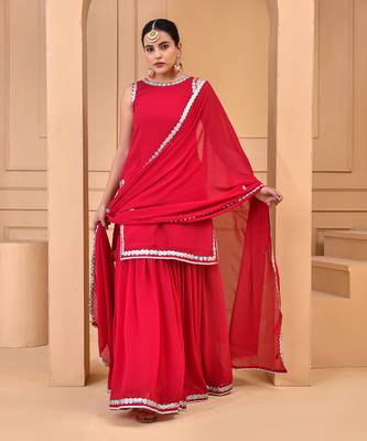 Jazzberry georgette sharara set 2
