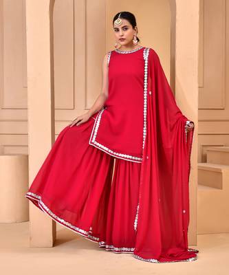 Jazzberry georgette sharara set 3