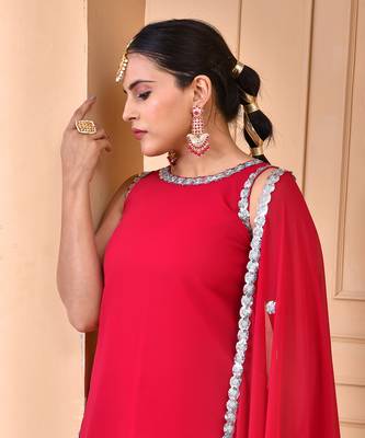 Jazzberry georgette sharara set 4