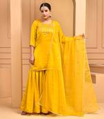 Gold dust sharara set