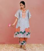 Kamdhenu chanderi kaftan set