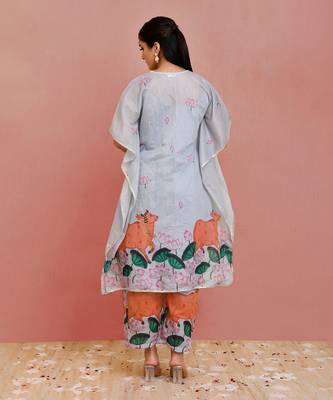 Kamdhenu chanderi kaftan set 5