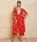 Gulab georgette kaftan set