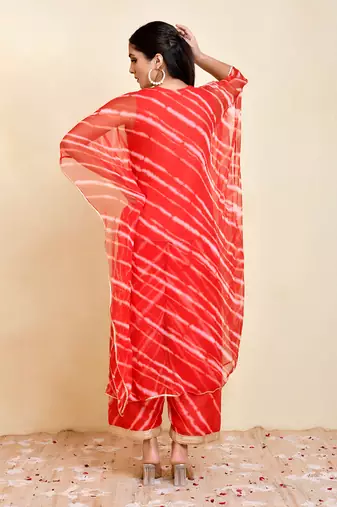 Gulab georgette kaftan set