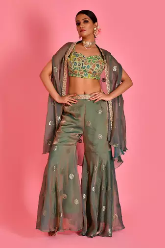 Chitra cape & sharara set