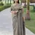 Women's Cream Handloom  Silk Blend Printed Border Traditional Saree with Blouse