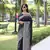 Women's Black Handloom  Silk Blend Weaving Pallu Traditional Saree with Blouse