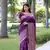 Women's Purple Handloom  Silk Blend Weaving Pallu Traditional Saree with Blouse
