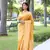 Women's Yellow Handloom  Silk Blend Weaving Pallu Traditional Saree with Blouse