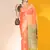Women's Orange Soft  Silk Blend Tow Tone Weaving Traditional Saree with Blouse