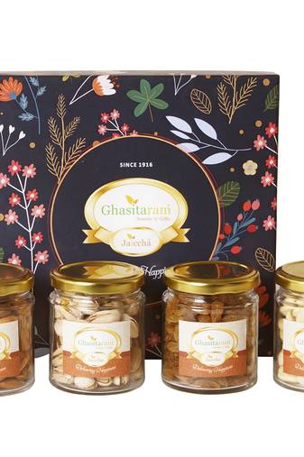 Ghasitaram hamper box  with dryfruit jars