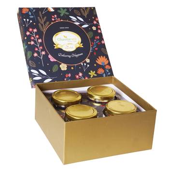 Ghasitaram hamper box  with dryfruit jars 2