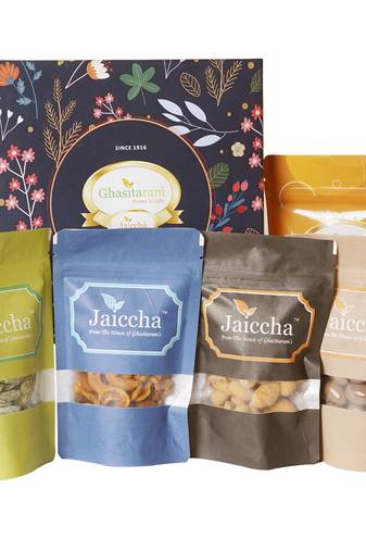 Ghasitaram hamper box of 5 pouches