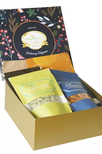 Ghasitaram hamper box of 5 pouches