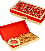 Diwali hampers - wakrakund box of almonds and t-lite