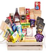Jumbo wooden basket hamper  of 40 goodies