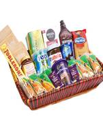 Big red basket hamper  of 24 goodies