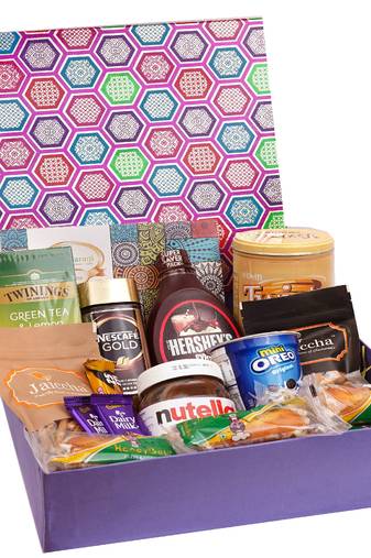 Gourmet big  hamper box of  18 goodies with kaju katlis