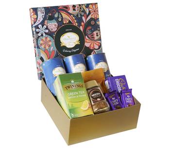 Ghasitaram big hamper box of 12 goodies with cans 1