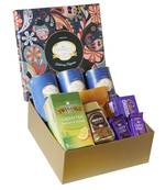 Ghasitaram big hamper box of 12 goodies with cans