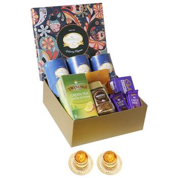 Ghasitaram big hamper box of 12 goodies with cans 2