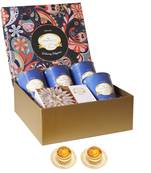 Ghasitaram big hamper box of 4 dryfruit cans and kaju katli and 2 t-lights